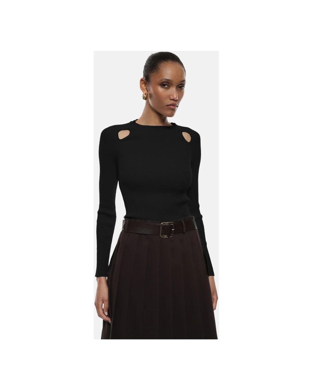 Imperial Black Round-Neck Knitwear