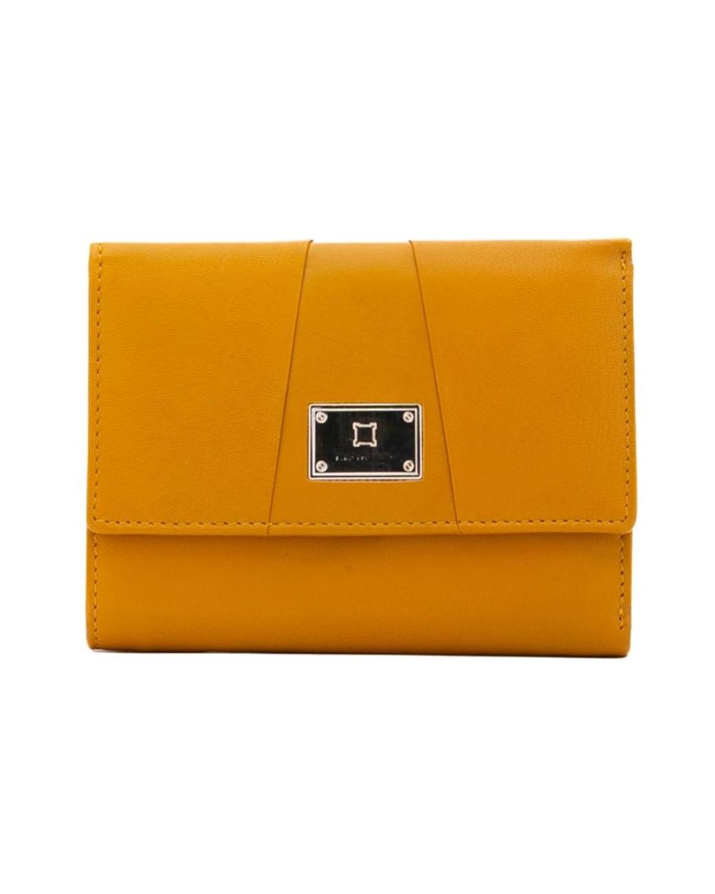 Laura Biagiotti Compact Button Portemonnee in het Metallic