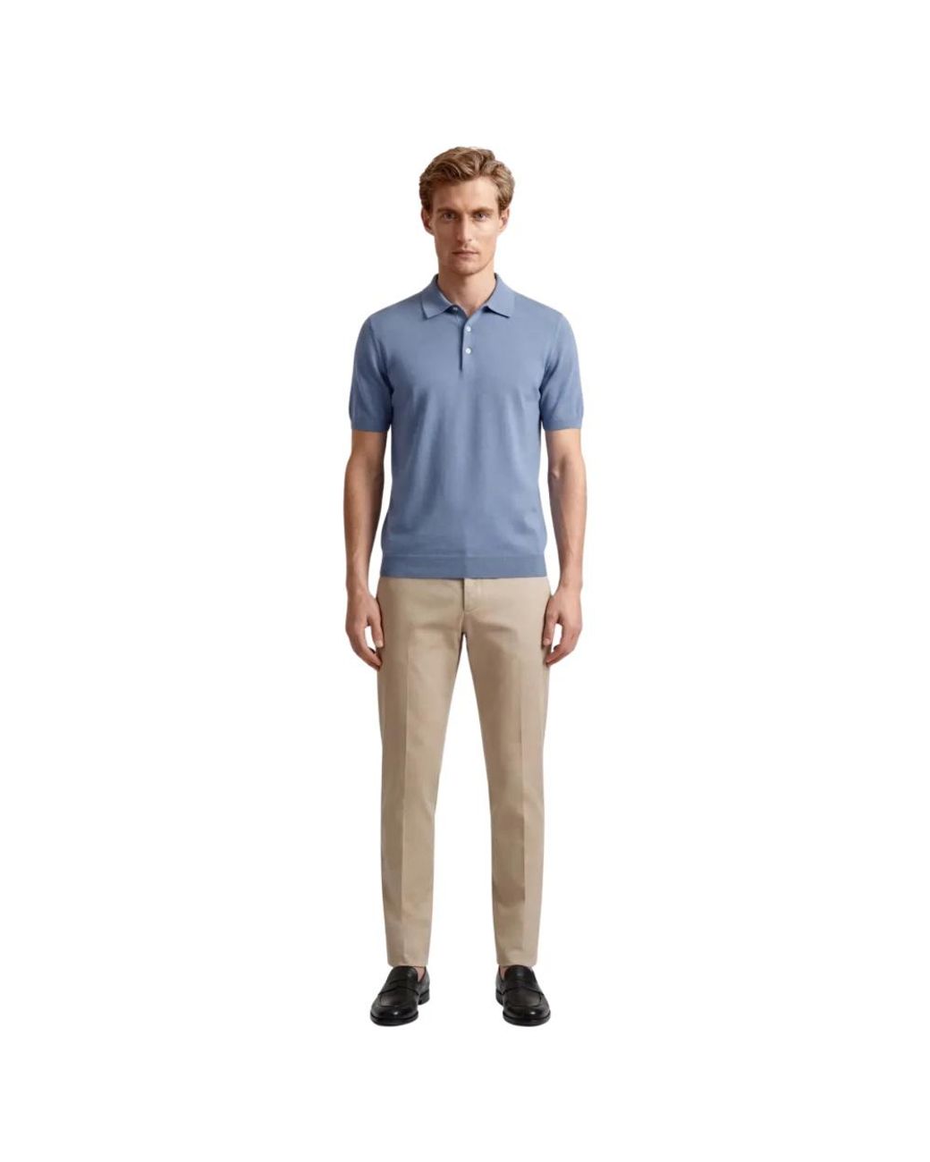 Drumohr Blue Polo Shirts for men