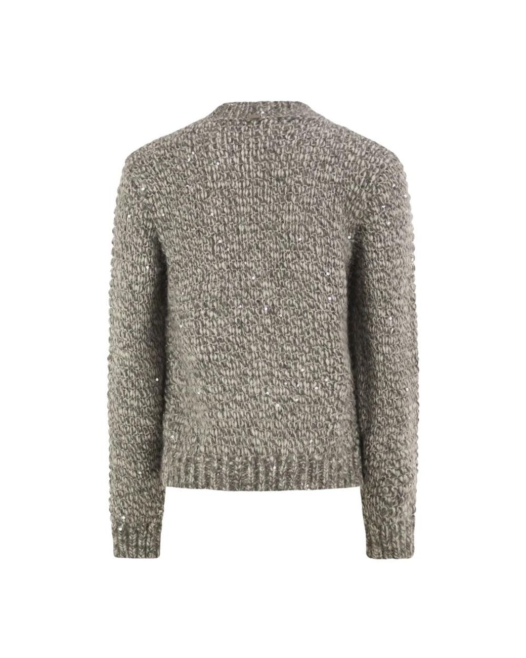 Herno Gray Round-Neck Knitwear
