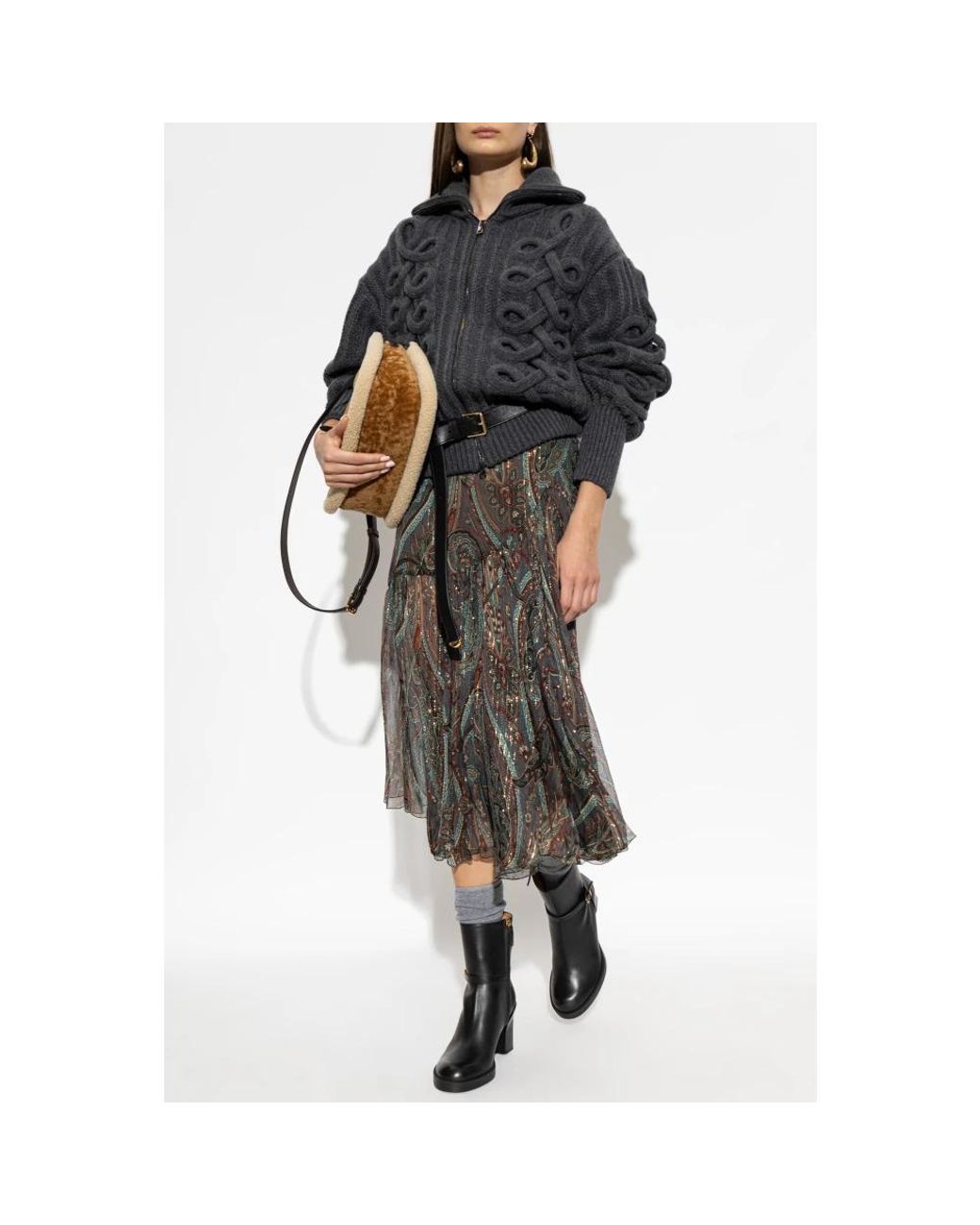 Etro Gray Cardigans