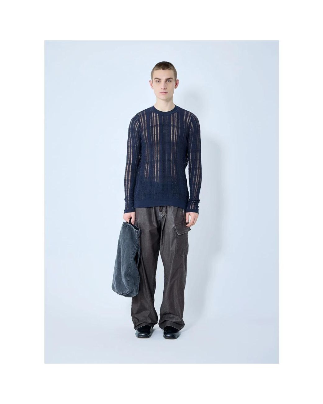 Our Legacy Blue Round-Neck Knitwear for men