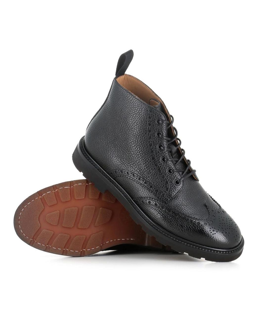 Henderson Black Lace-Up Boots for men