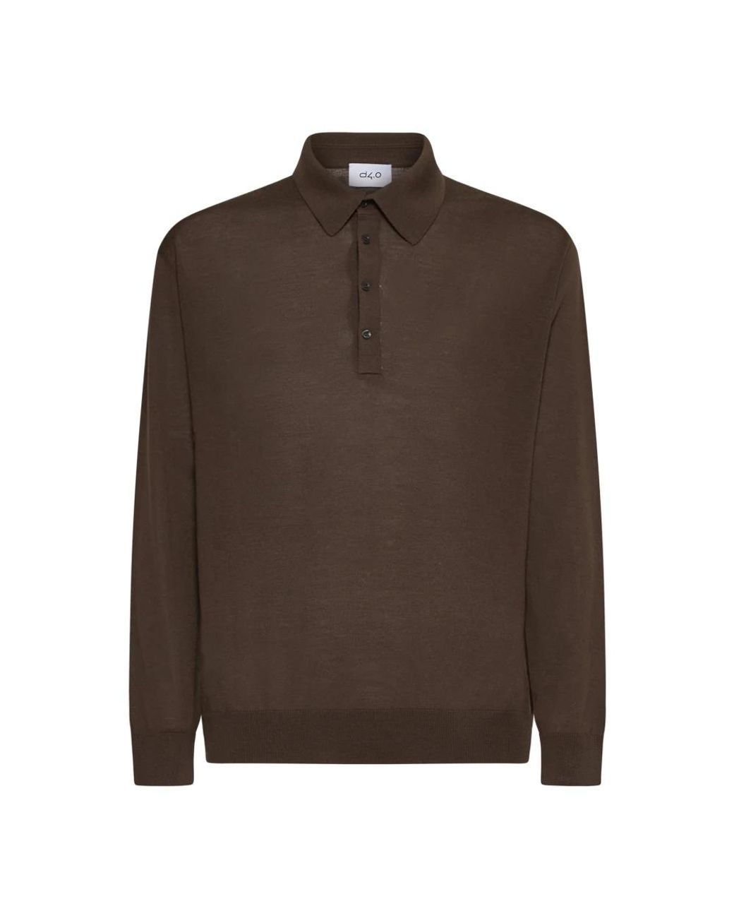 D4.0 Feinstrick-Polohemd in Brown für Herren