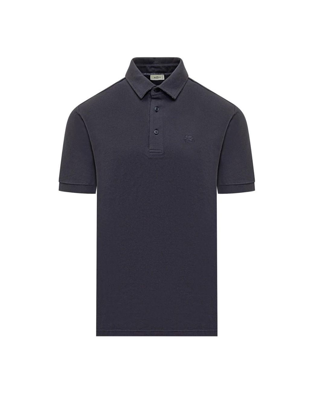 Etro Tops ,Blauw ,Katoen Roma Fit Piqué Polo Shirt Van Katoen in het Blue voor heren