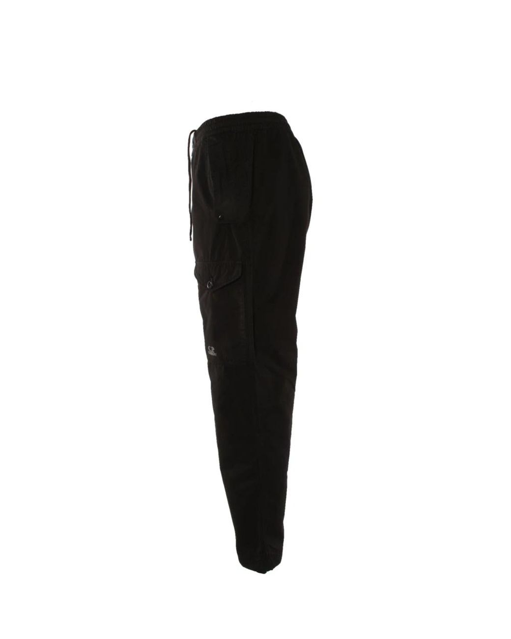 C P Company Black Straight Trousers for men