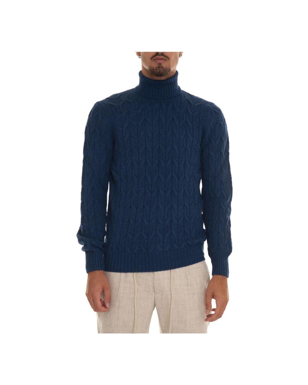 Gran Sasso Blue Turtlenecks for men