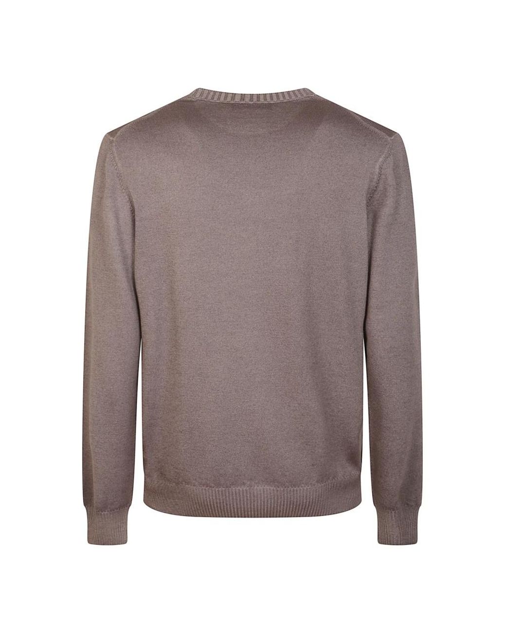 Fay Wollpullover Mit Gesticktem Logo in Brown für Herren