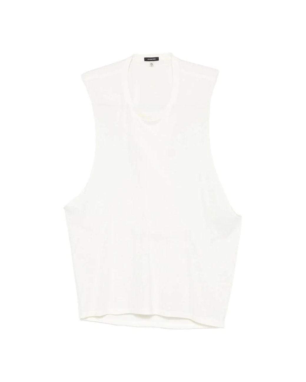 R13 White Sleeveless Tops