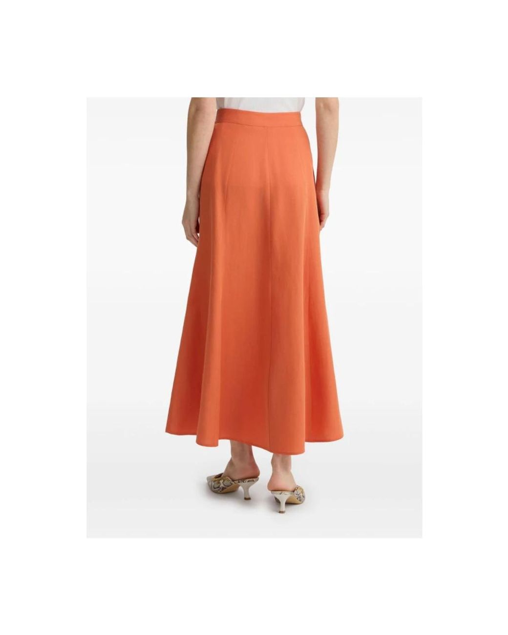 スカート LIU JO Women Skirts WA5353T481871446 Orange Linen-blend skirt colour orange | Liu Jo