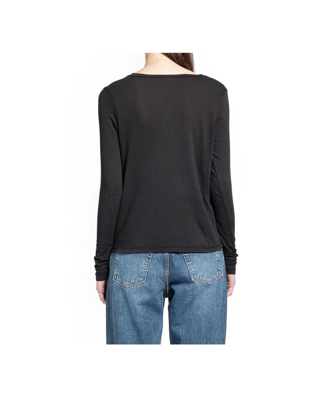 James Perse Black Long Sleeve Tops