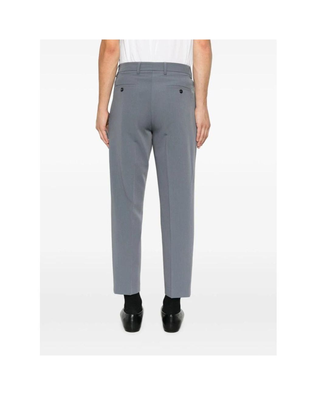 Patrizia Pepe Blue Cropped Trousers for men