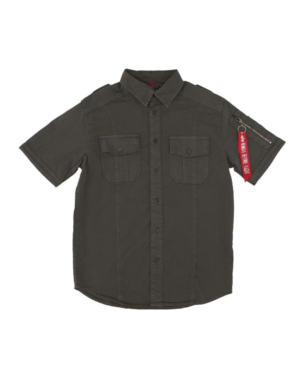Alpha Industries Green Short Sleeve Shirts for men
