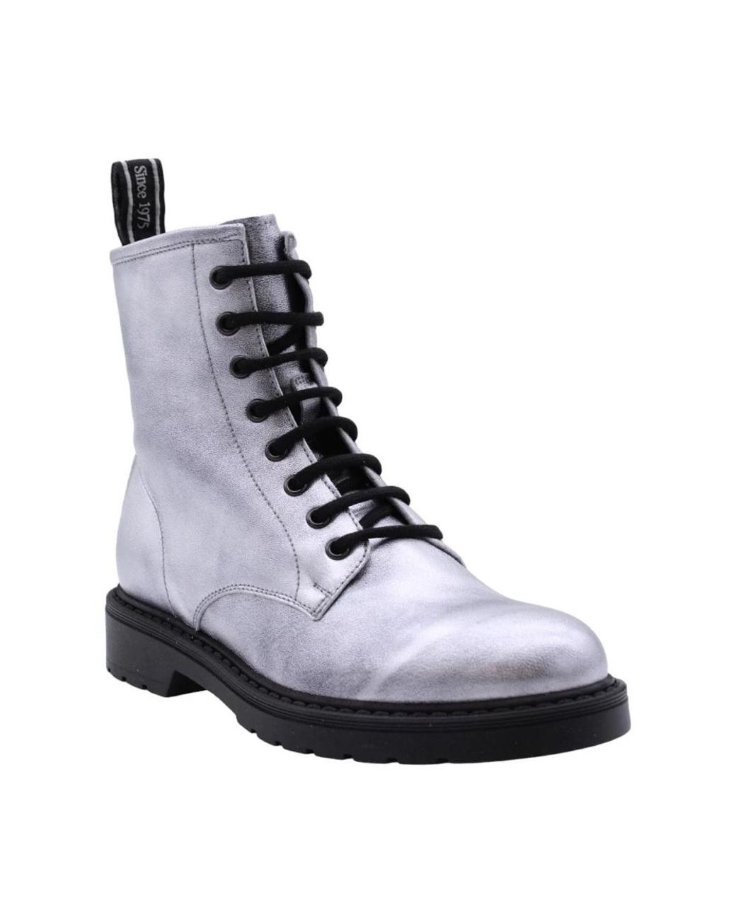Nero Giardini Gray Lace-Up Boots