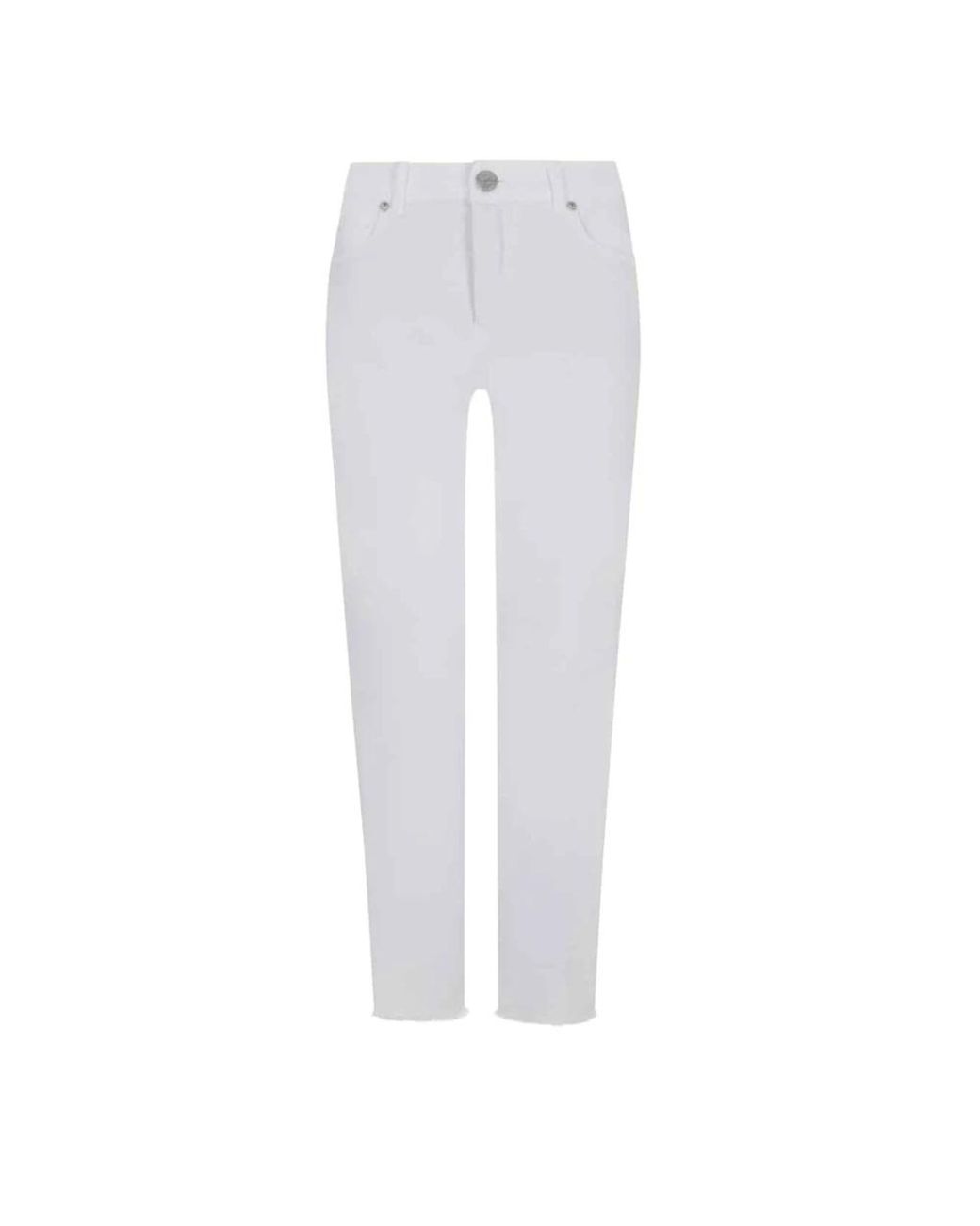 Seductive Claire Cropped Witte Top in het White