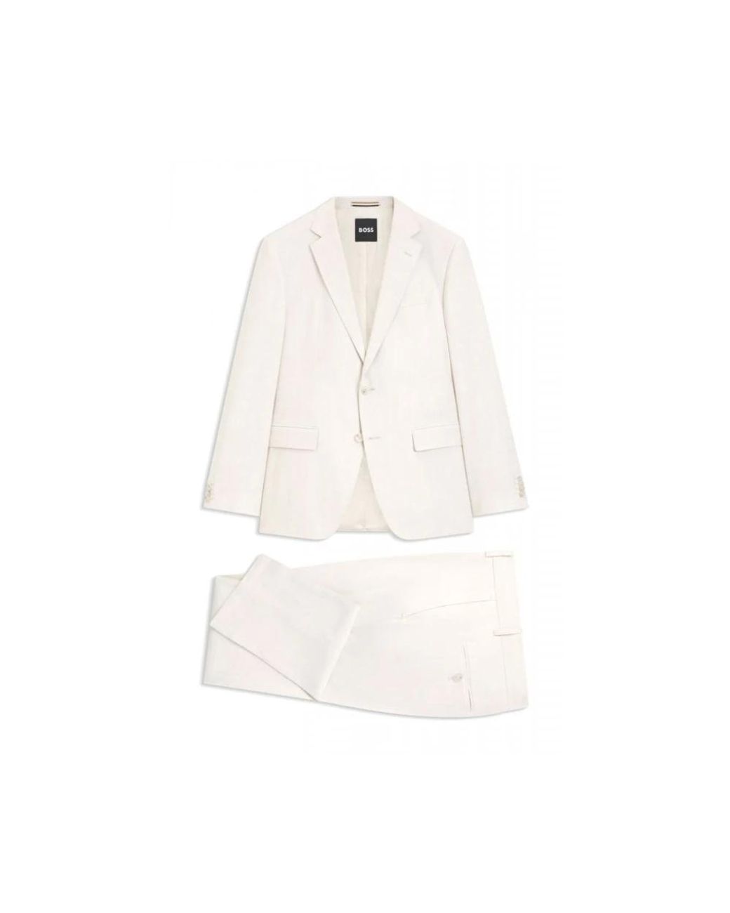 Boss White Single Breasted Suits for men