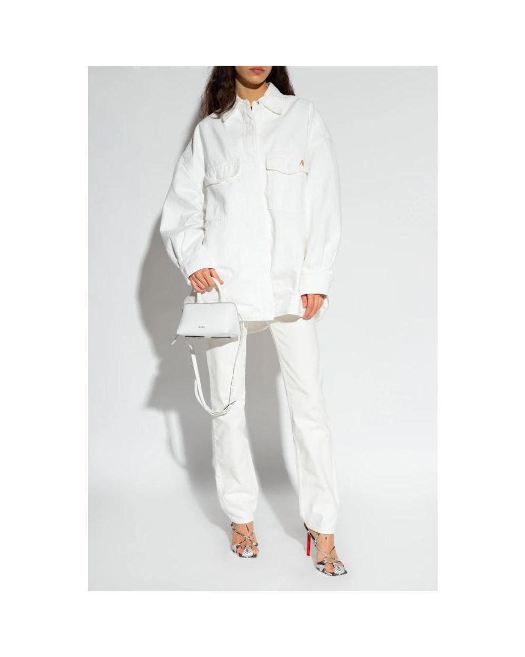 The Attico White Straight Fit Jeans