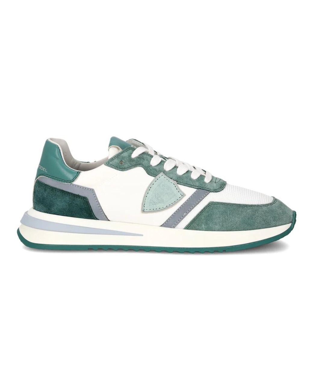 Philippe Model Schoenen ,Groen ,Katoen Sneakers Tropez 2.1 Running in het Blue voor heren