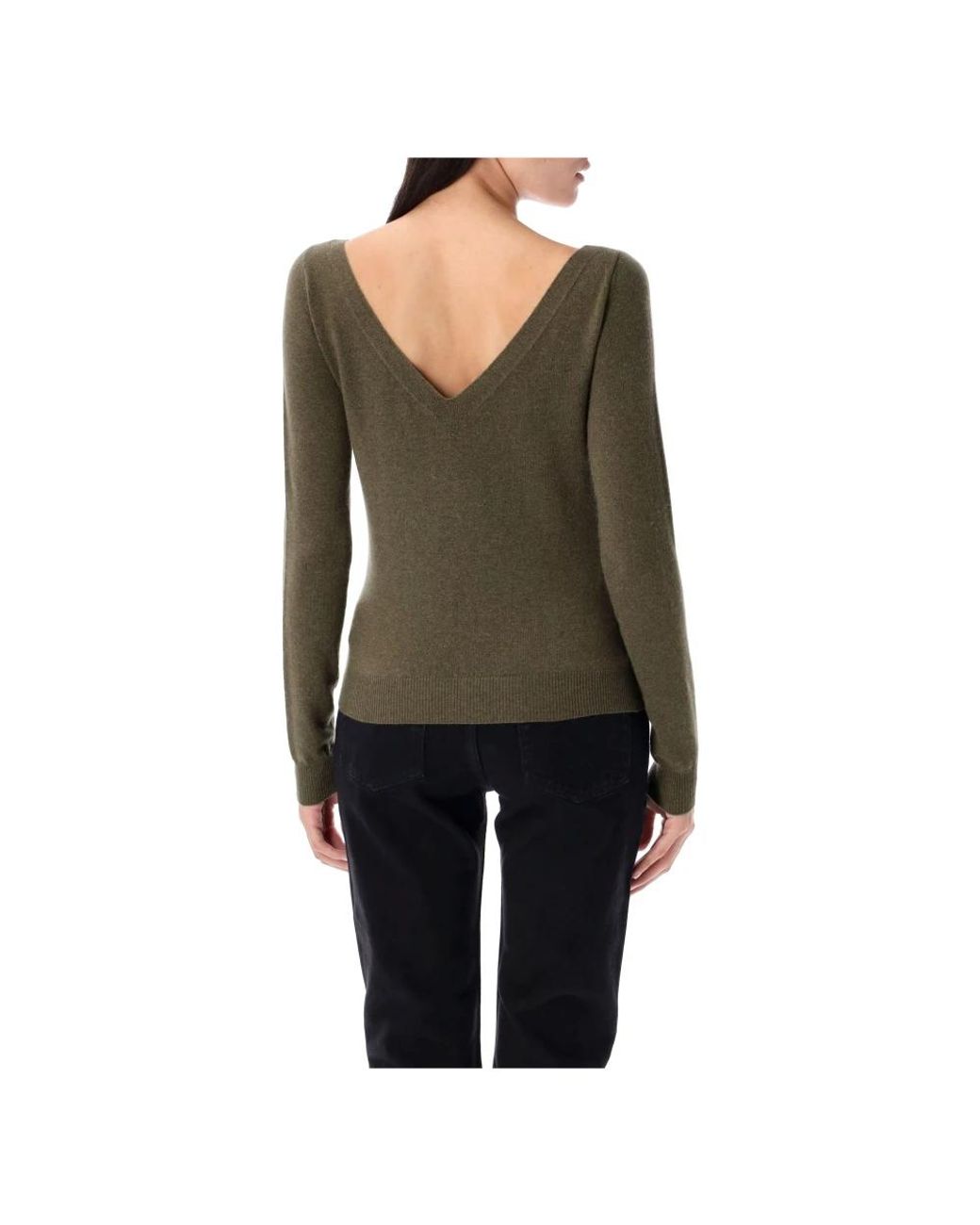 Saint Laurent Green Cashmere Knitwear