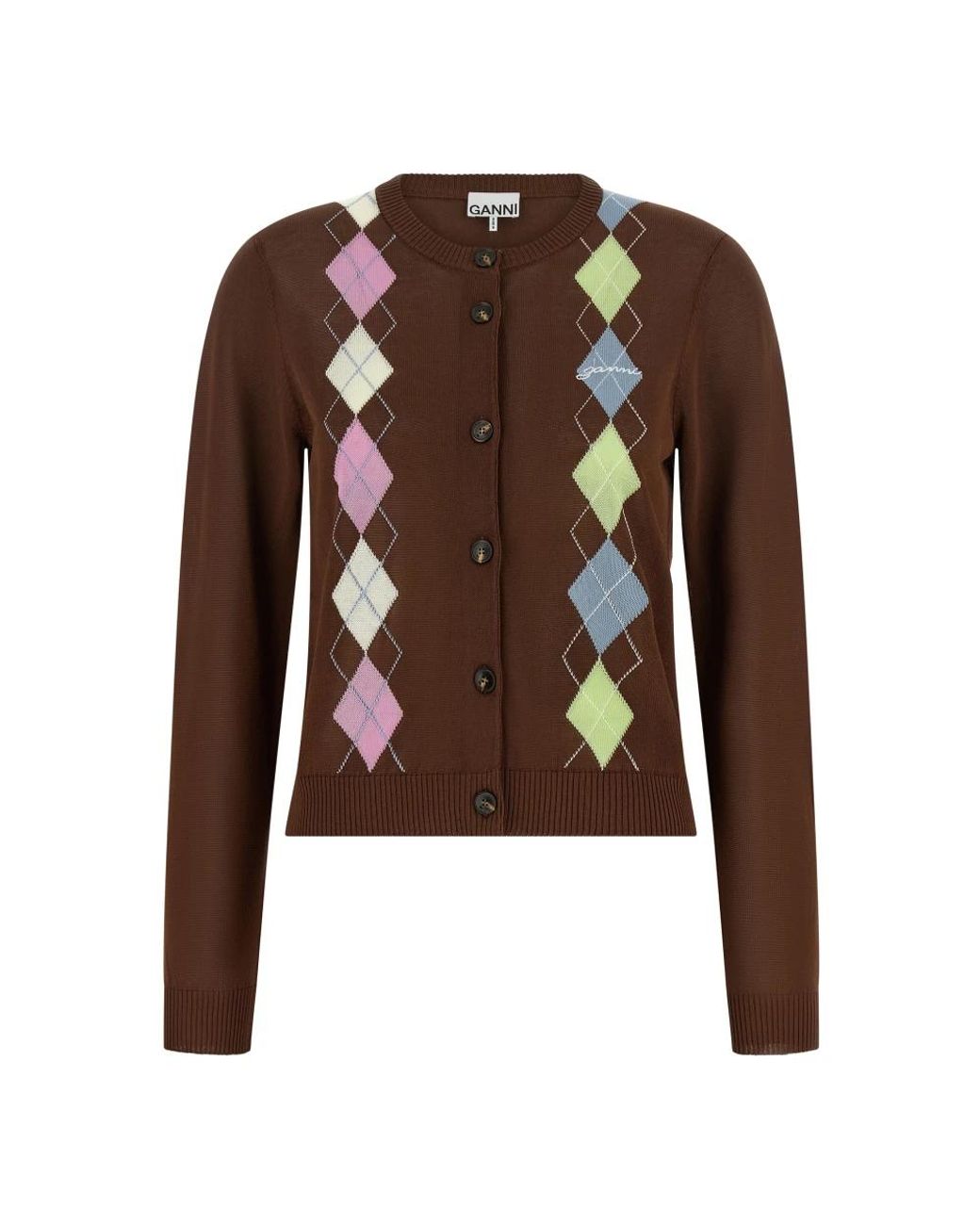 Ganni Brown Cardigans
