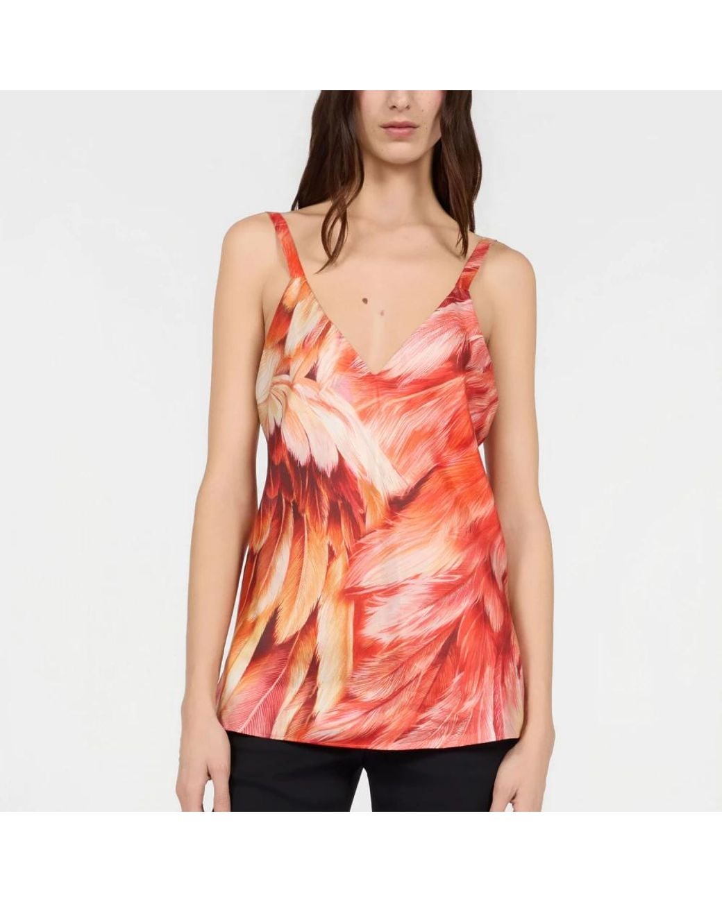 Roberto Cavalli Red Sleeveless Tops