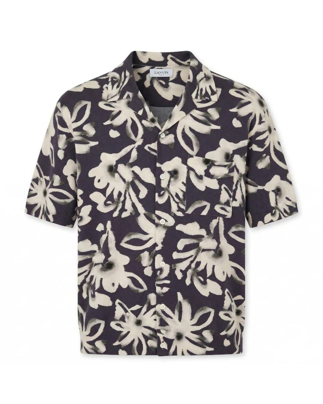 Laneus Black Short Sleeve Shirts for men