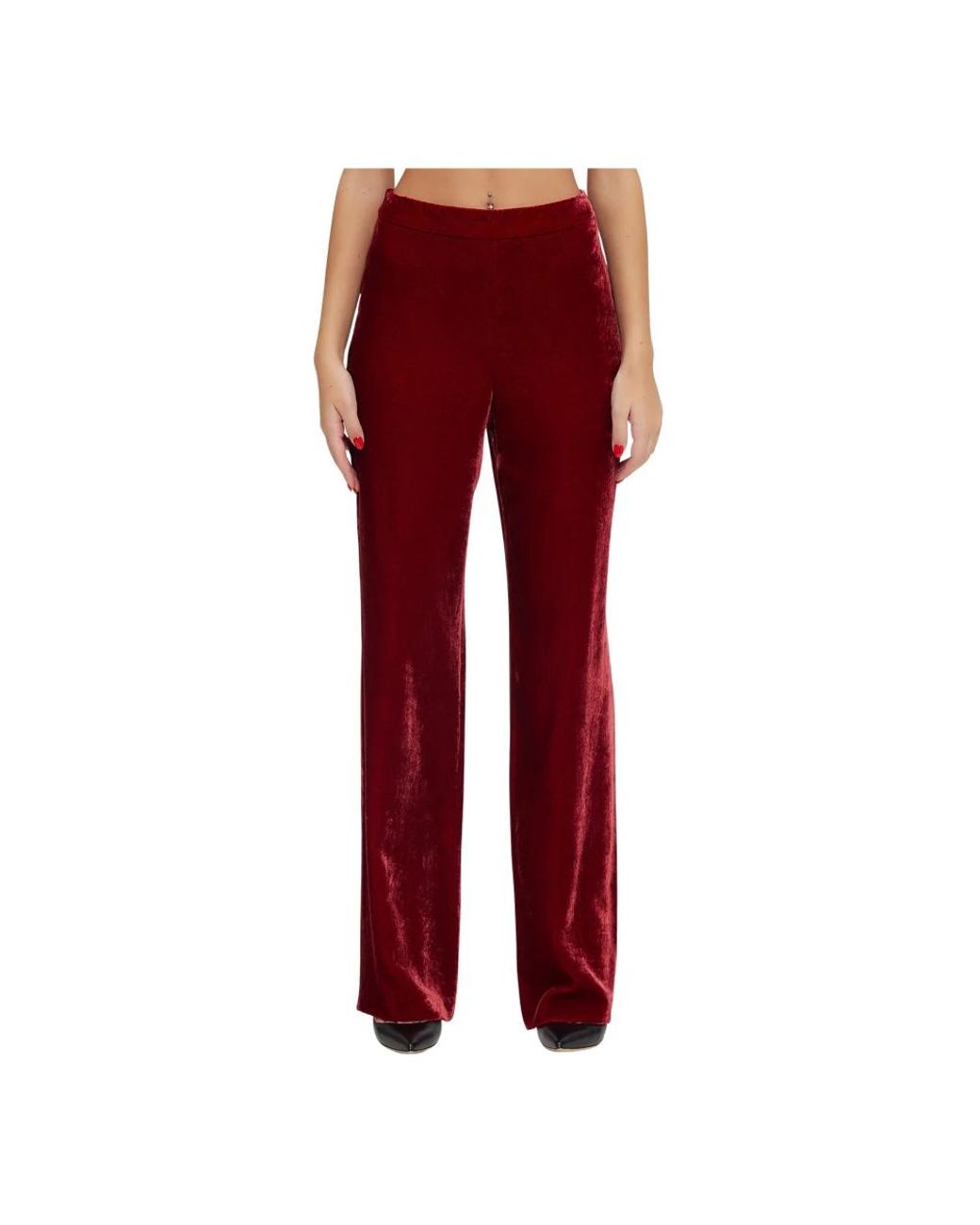 Moschino Red Wide Trousers