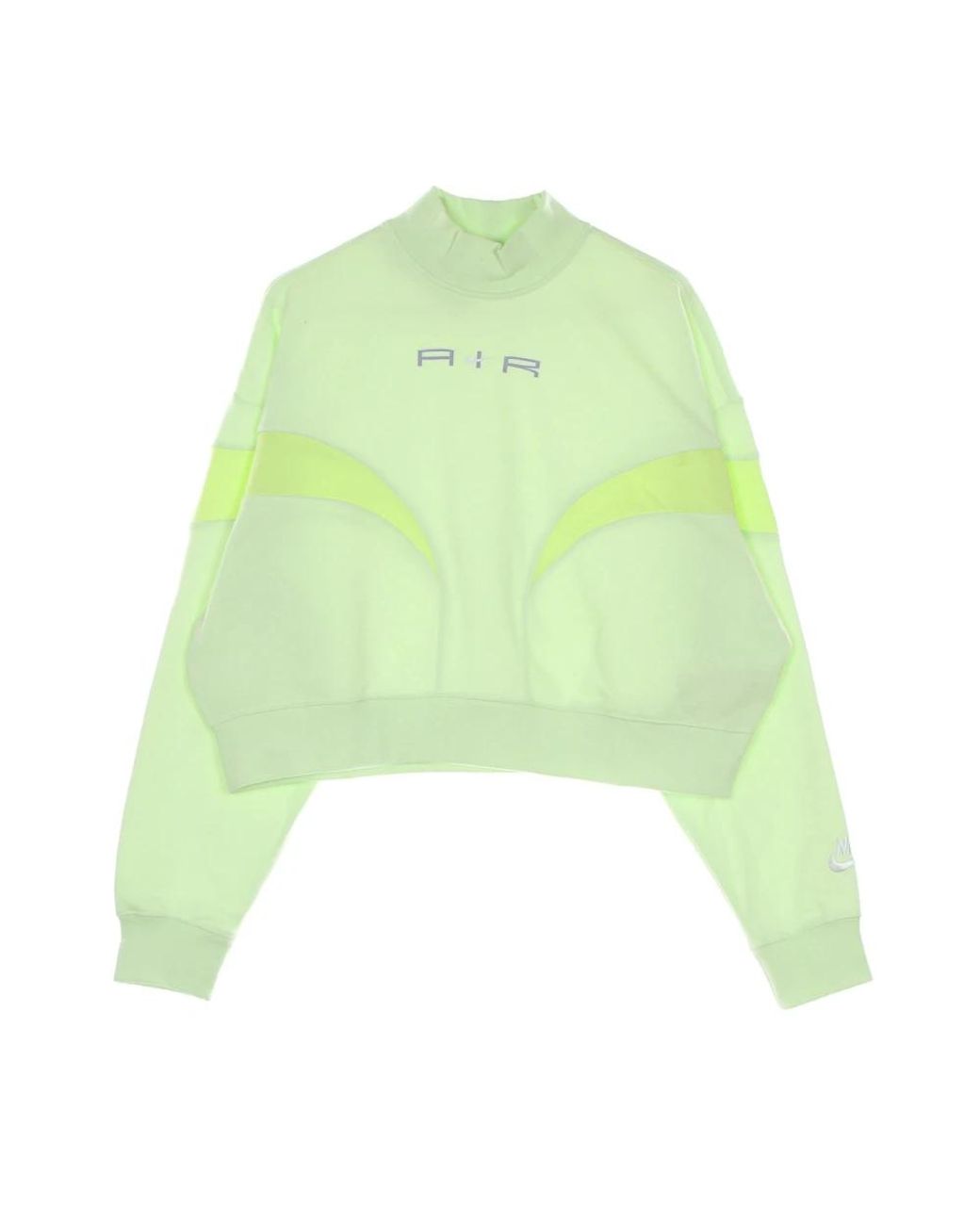 Nike Fitness ,Groen ,Polyester Air Fleece Mock Neck Top in het Green
