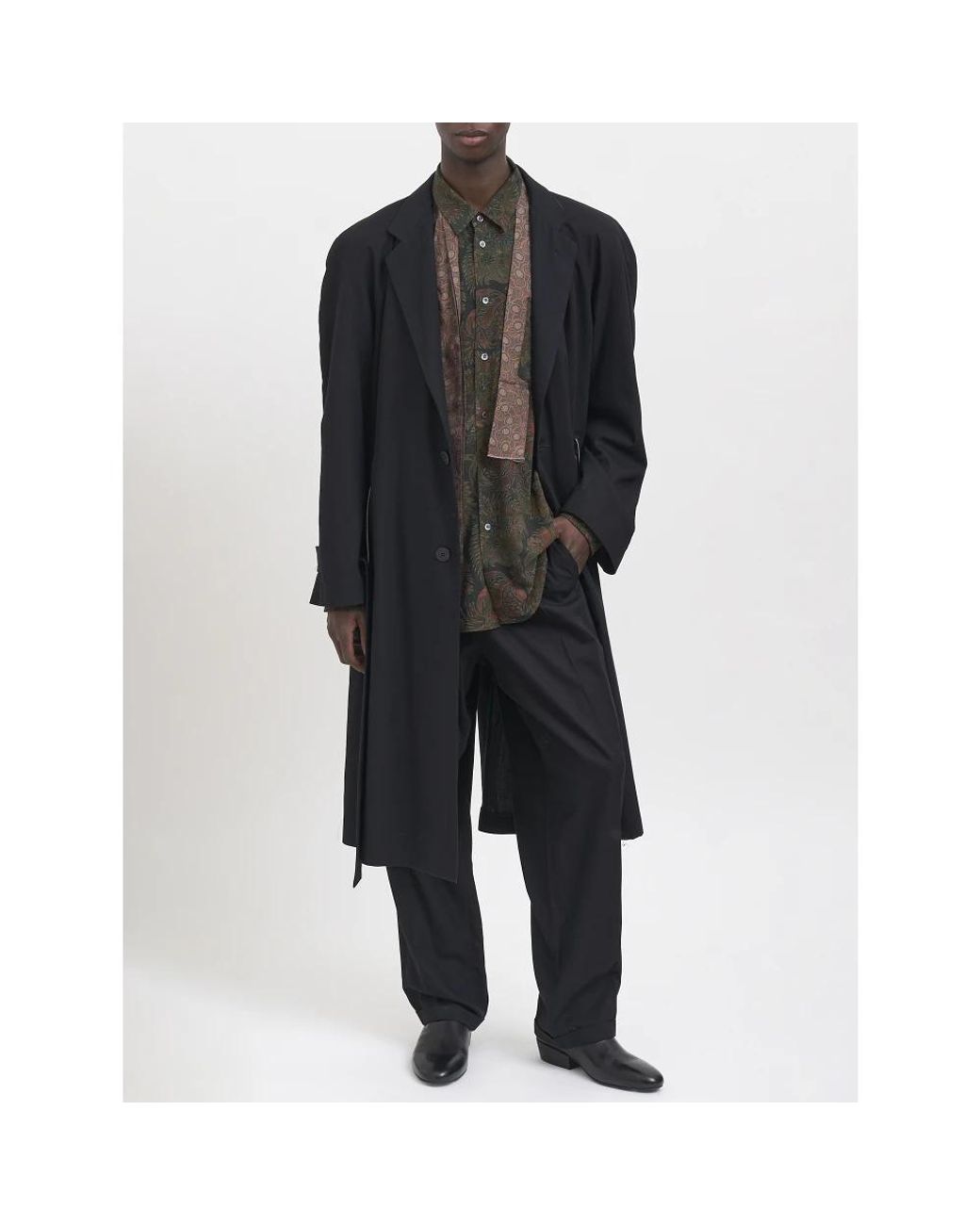 Magliano Black Belted Coats for men