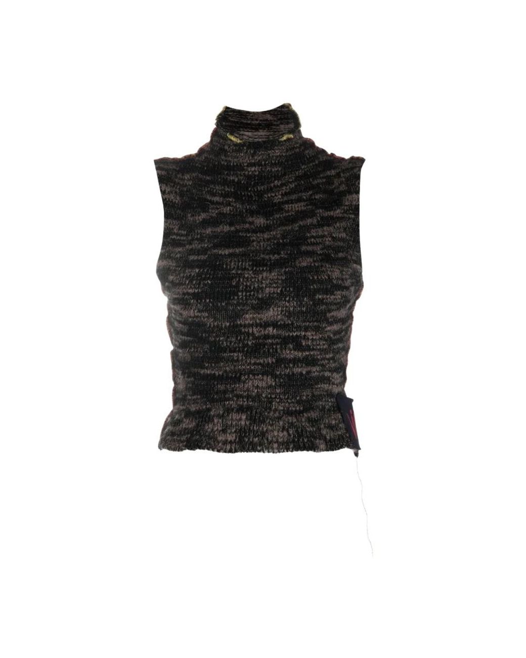 VITELLI Black Sleeveless Tops
