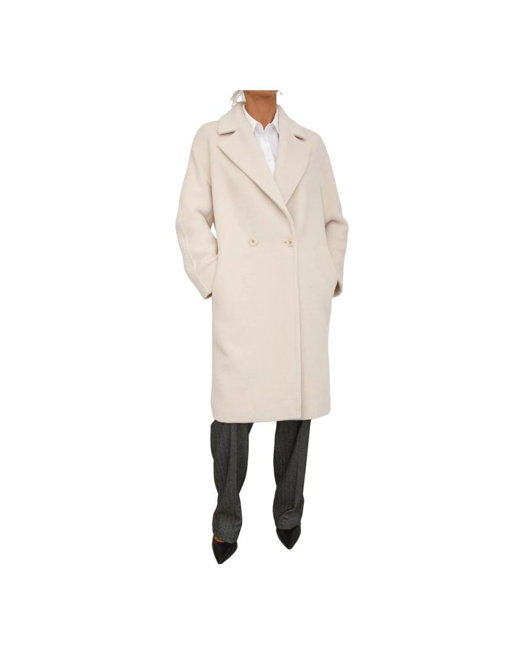 Max Mara Natural Double-Breasted Coats