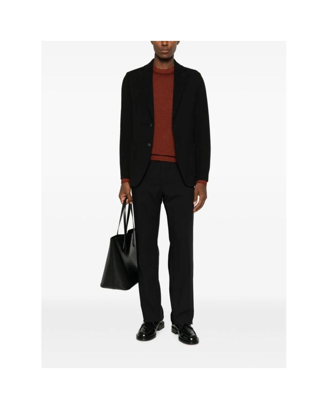 Fay Brown Round-Neck Knitwear for men