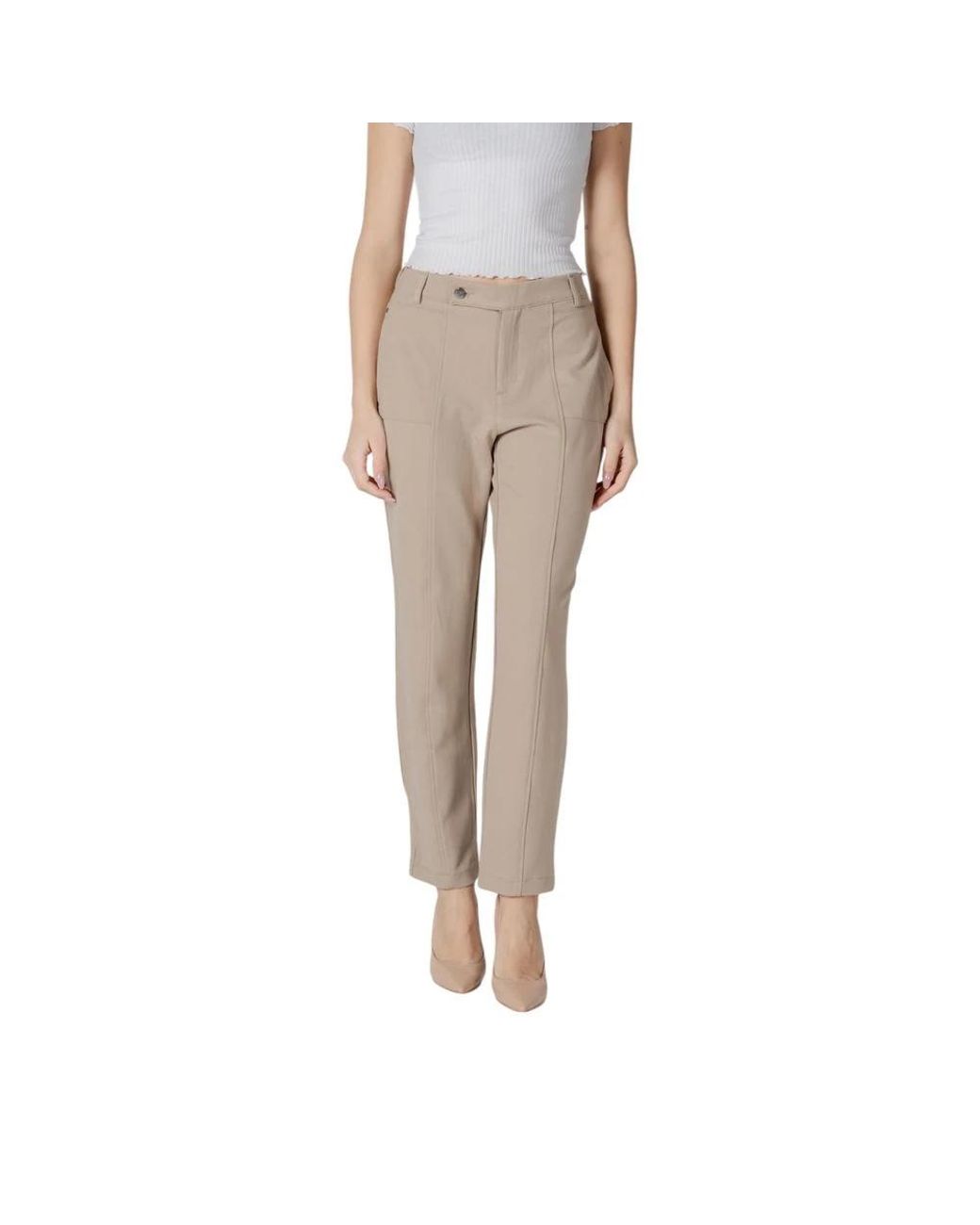 Street One Natural Straight Trousers