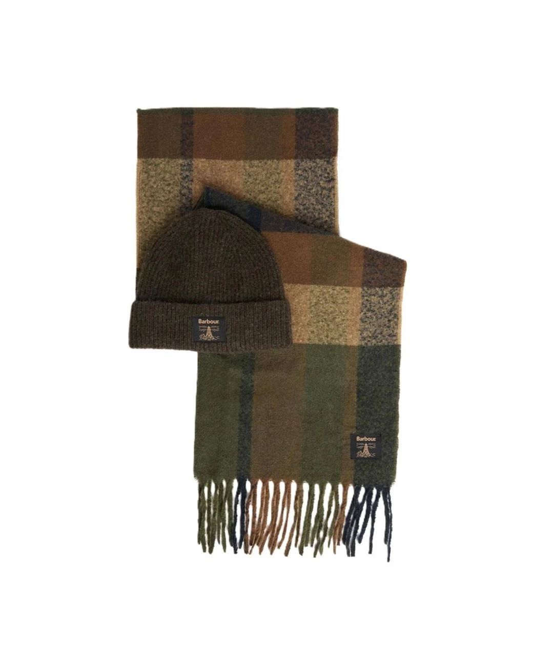 Barbour Westerdale Mütze & Schal Set in Green für Herren