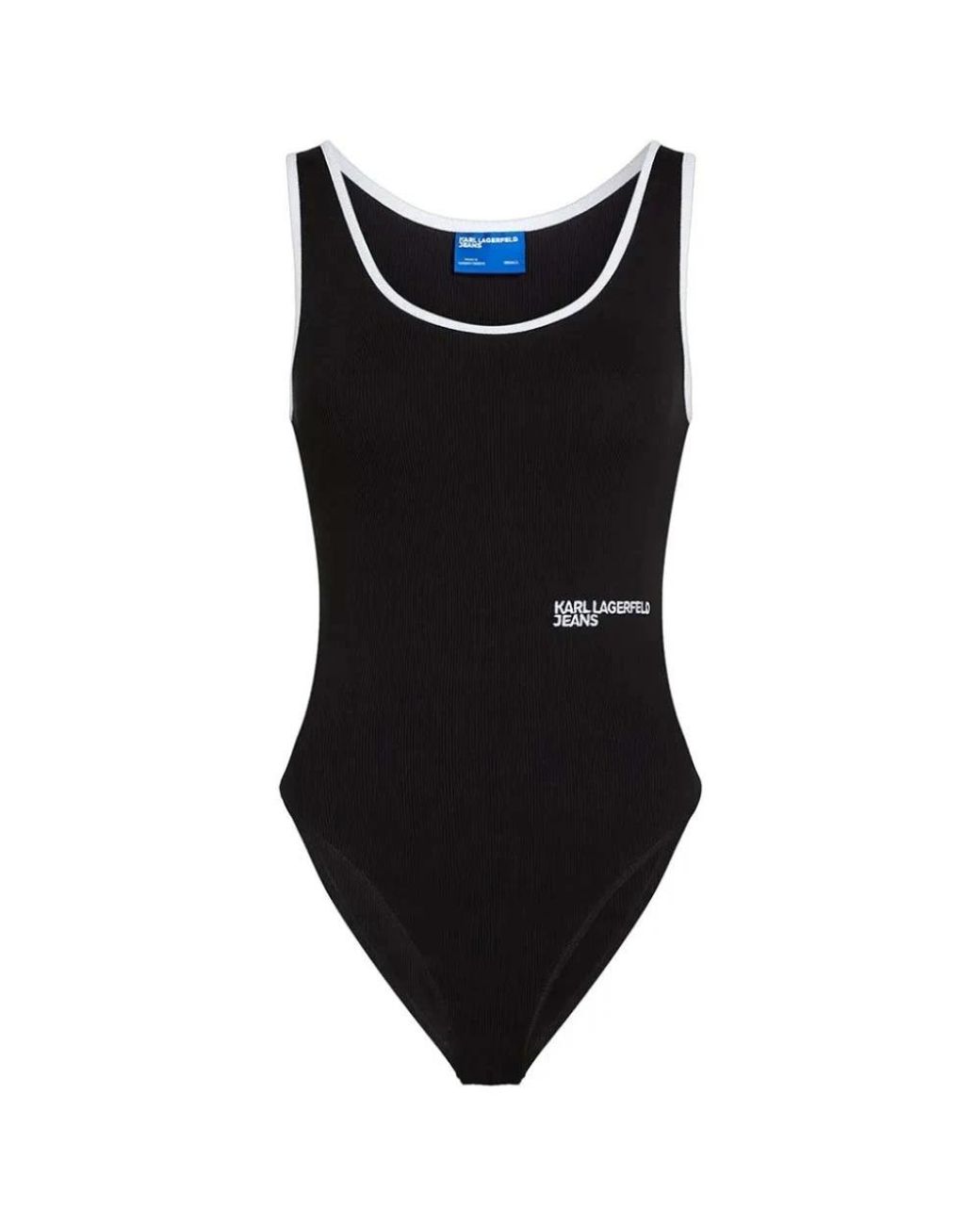 Karl Lagerfeld Klj Ribbed Body in het Black