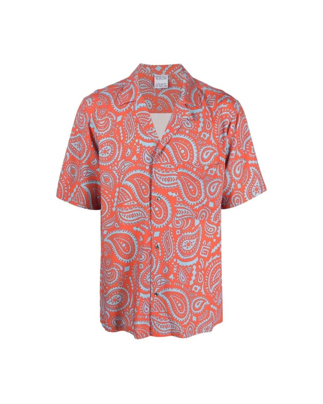 Marcelo Burlon Pink Short Sleeve Shirts for men