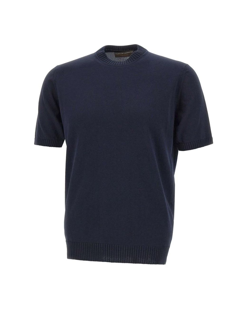 FILIPPO DE LAURENTIIS Blue Round-Neck Knitwear for men