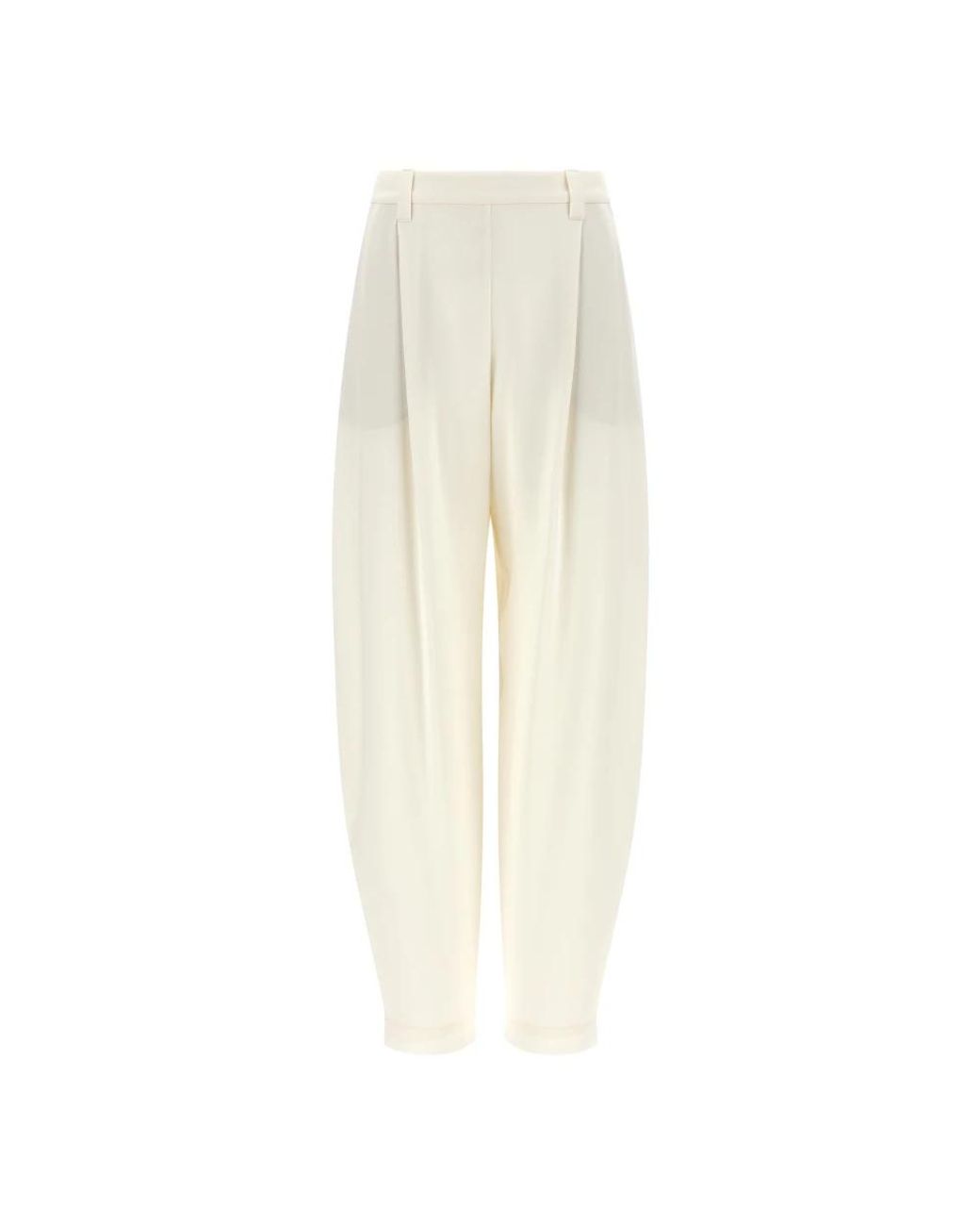 Brunello Cucinelli White Tapered Trousers