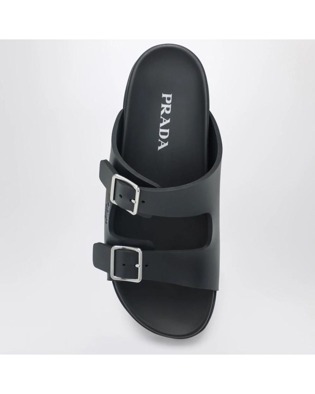 Prada Black Sliders