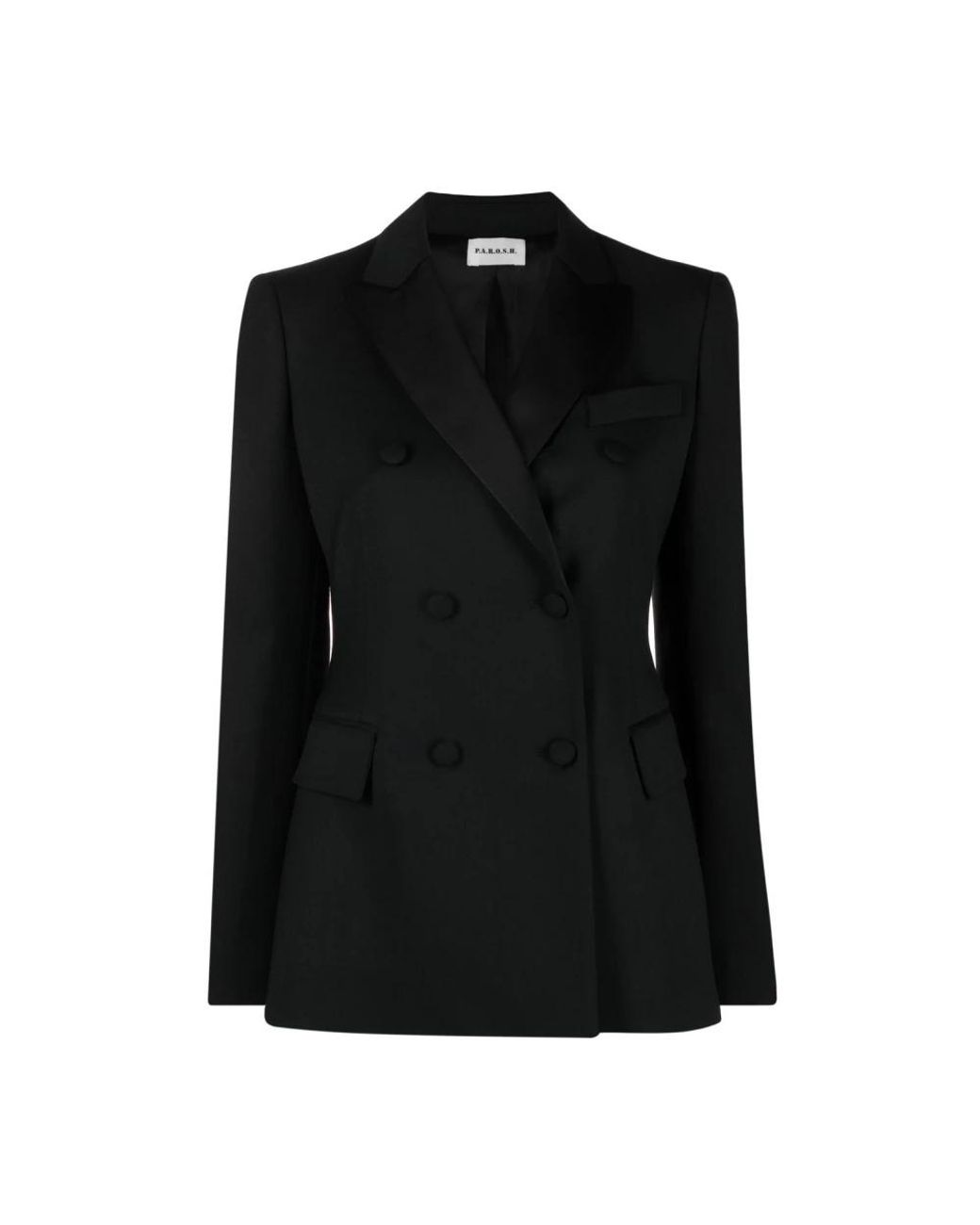 P.A.R.O.S.H. Single-Breasted Blazer in het Black