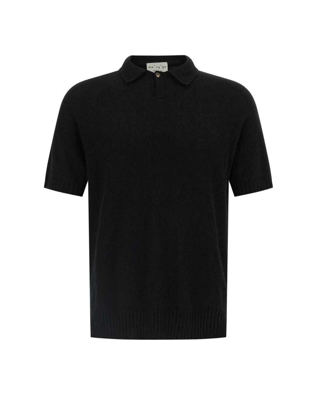 Ma'ry'ya Black Polo Shirts for men