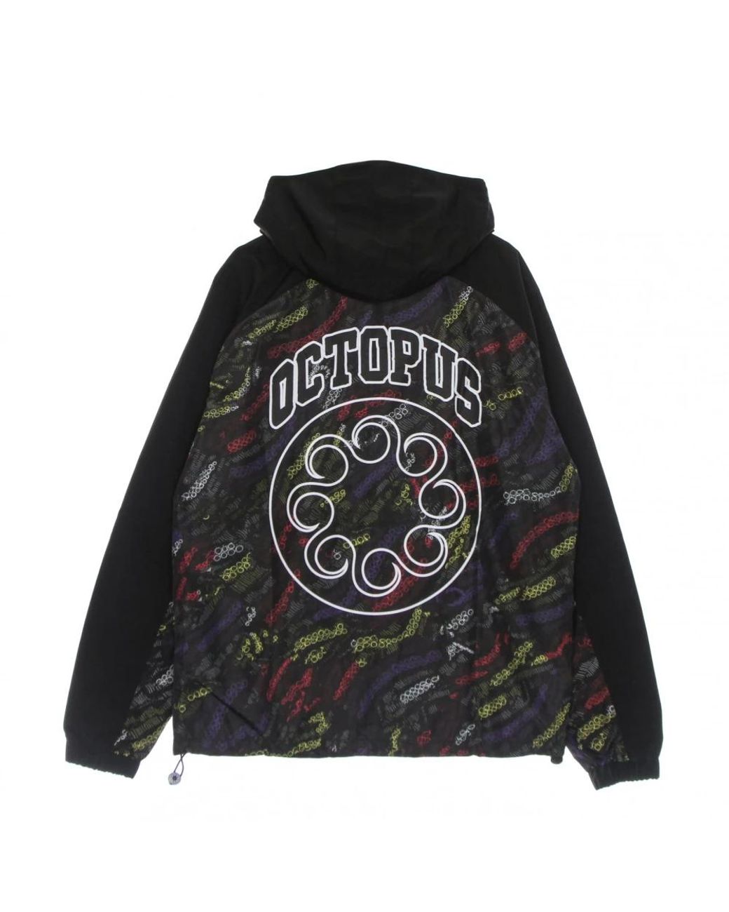 Wind Jackets Octopus de hombre de color Black