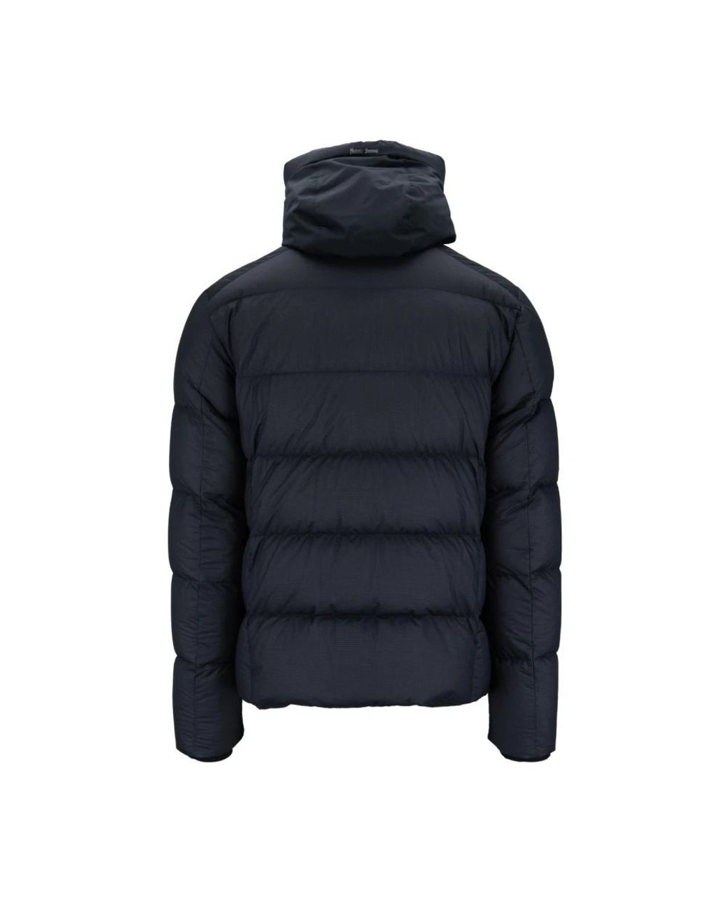 Herno Jassen ,Zwart ,Wol Gewatteerd Jack Met Rits in het Blue voor heren