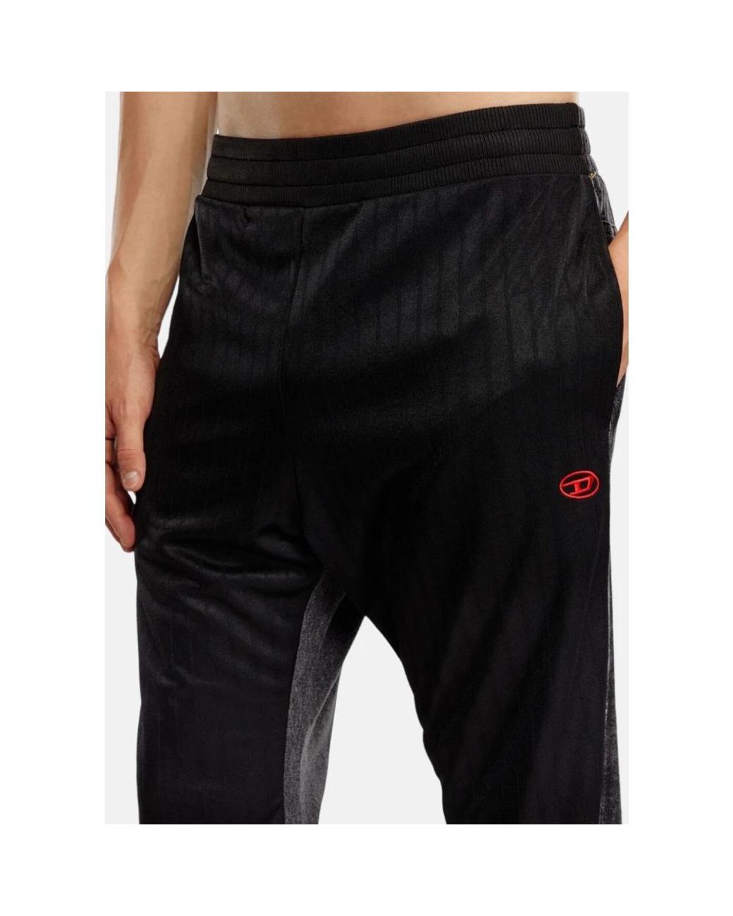 DIESEL Black Wide Trousers for men