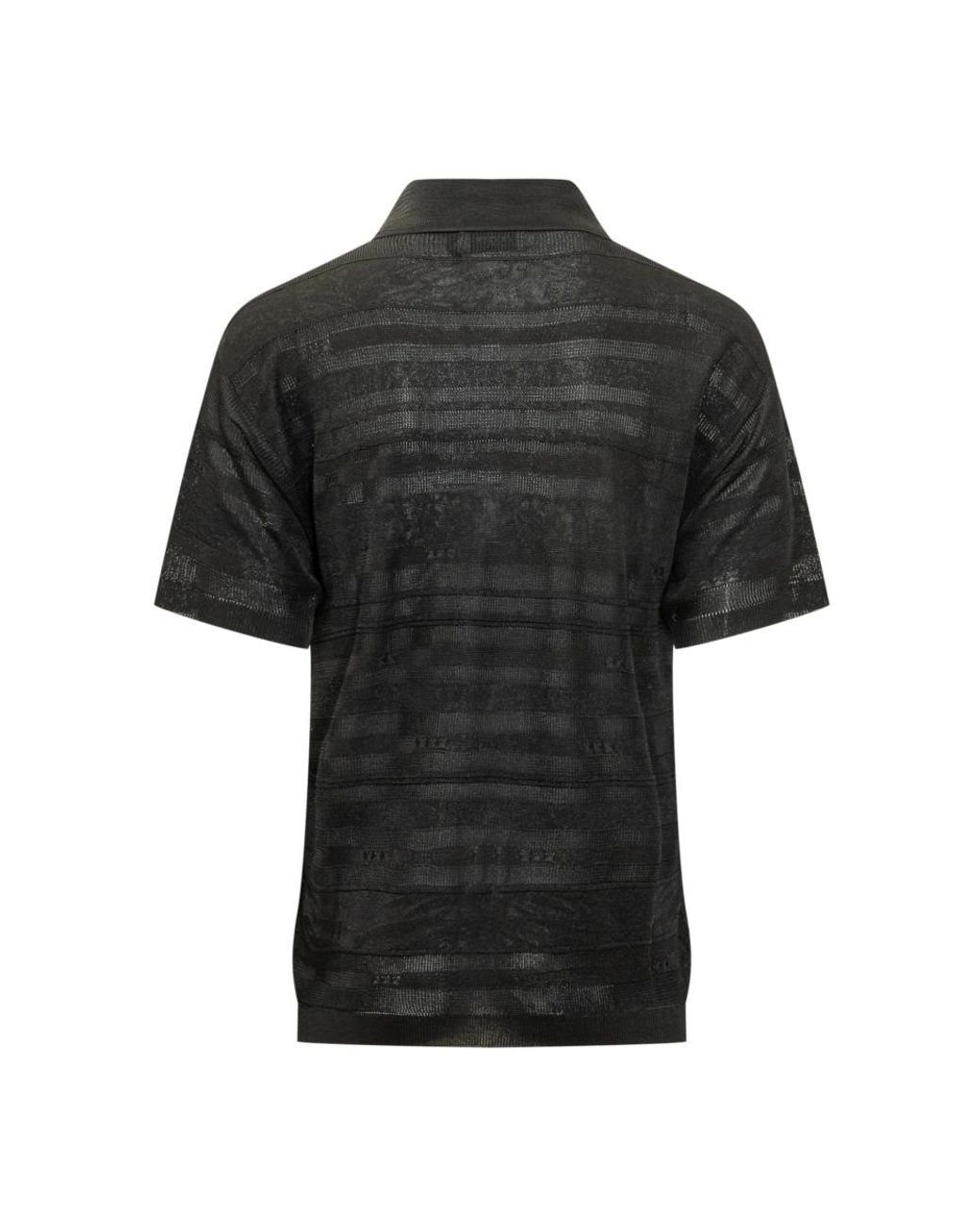 Laneus Black Round-Neck Knitwear for men
