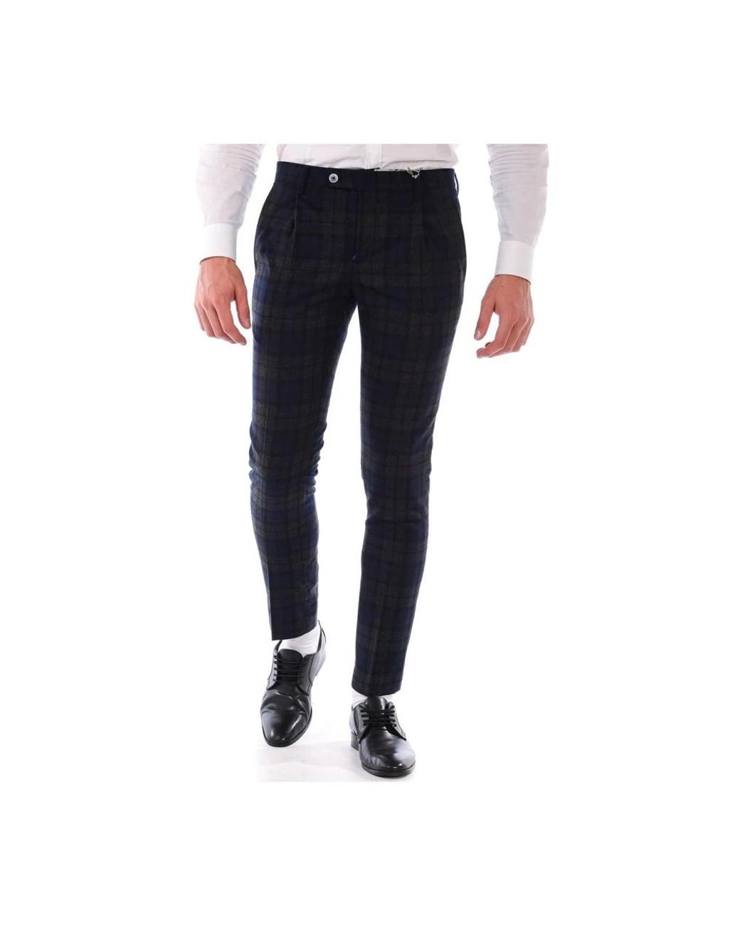 Daniele Alessandrini Blue Slim-Fit Trousers for men