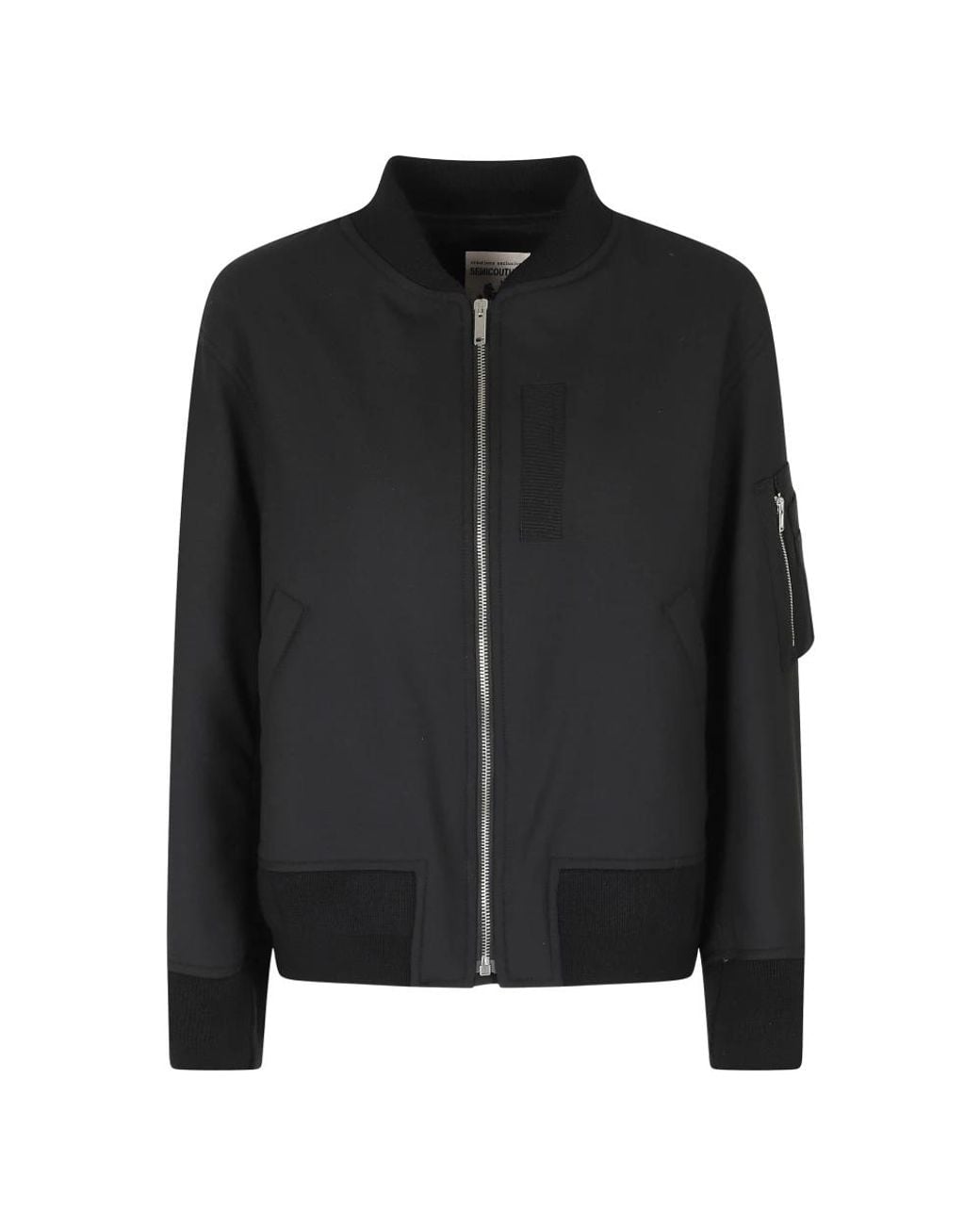 Semicouture Black Bomber Jackets