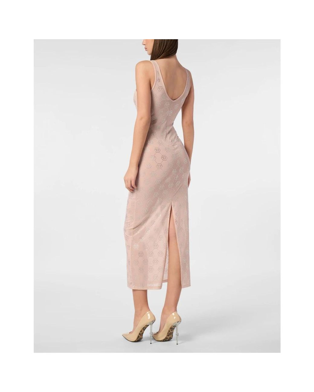 Maxi Dresses Philipp Plein de color Pink