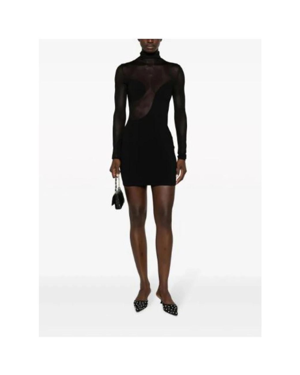 Nensi Dojaka Black Short Dresses