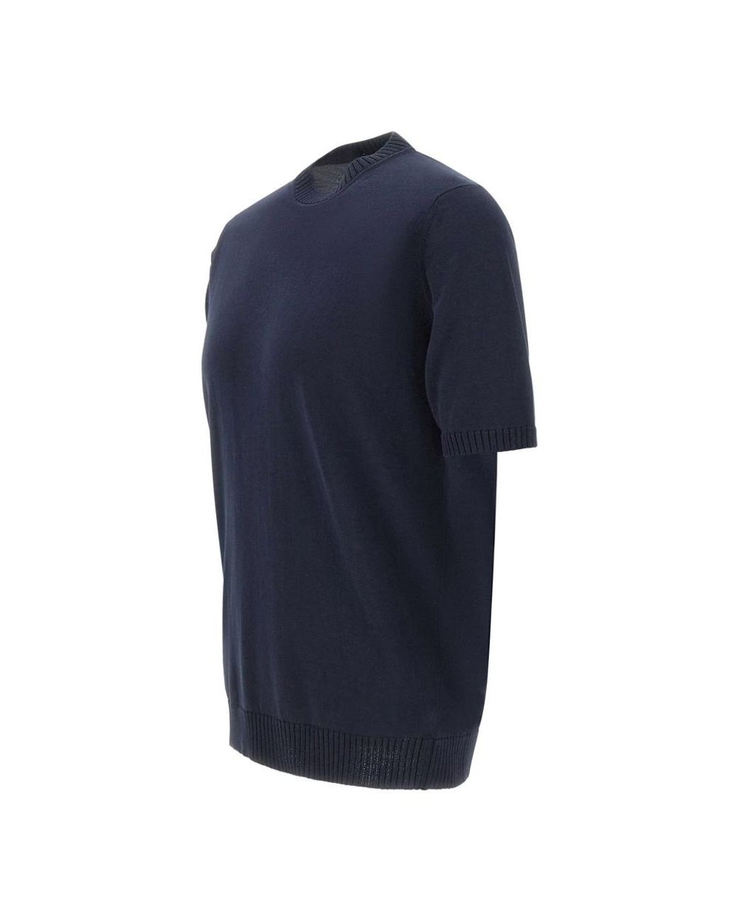 FILIPPO DE LAURENTIIS Blue Round-Neck Knitwear for men
